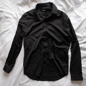 Express Performance Dress Shirt - Black, Slim Cut
